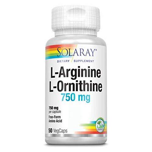 Solaray L-Arginine and L-Ornithine, Veg Cap (Btl-Plastic) | 50ct