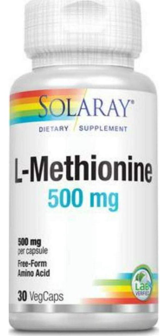 Solaray L-Methionine Supplement, 500 mg | 30 Count