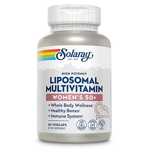 Solaray Liposomal Multivitamin for Women 50 Plus, Enhanced Absorption with Iron, Vitamin D, Vitamin C, B12, Biotin and More, Immune Support and Bone Health, Vegan, 30 Servings, 60 VegCaps