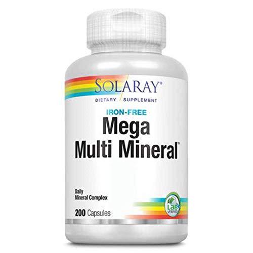 Solaray Mega Multi Mineral No Iron, Vitamin Capsules (200 CT)