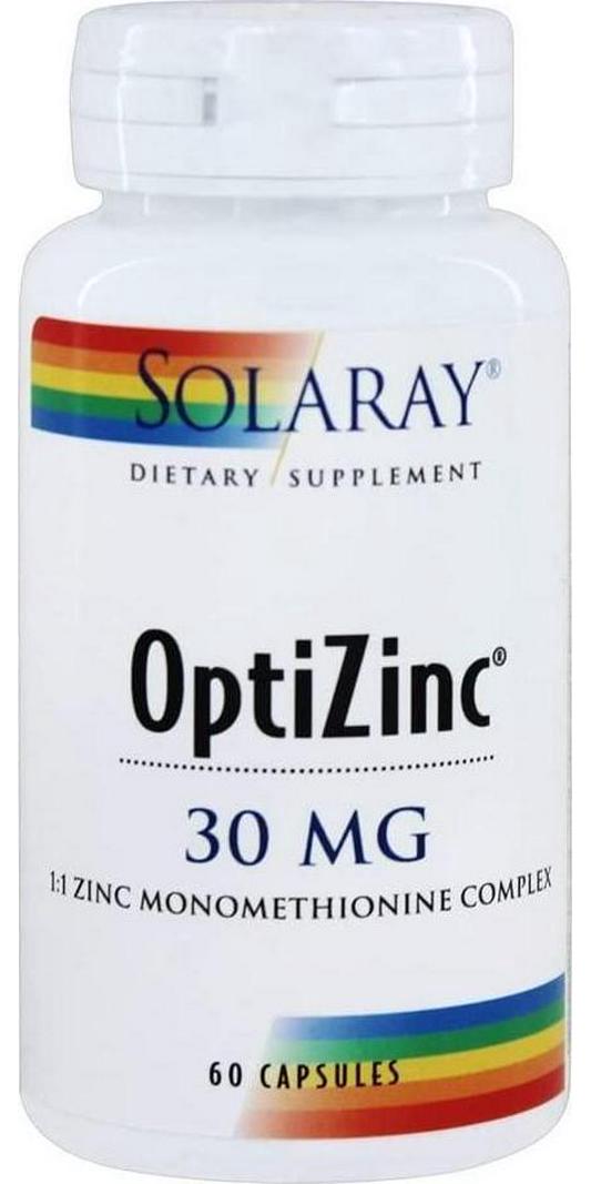 Solaray, Optizinc 30Mg, 60 Capsules