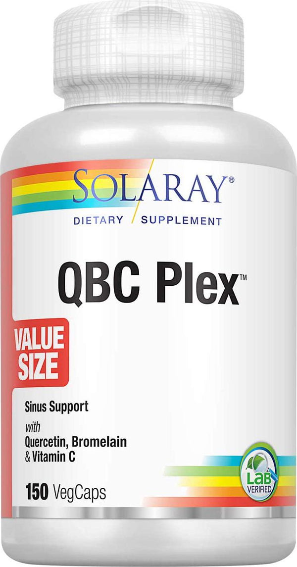 Solaray QBC Plex | Quercetin and Bromelain Plus Vitamin C | Year Round Immune Function and Respiratory Health Support | Non-GMO and Vegan (150 CT)