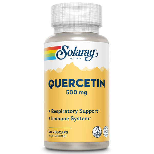Solaray Quercetin 500 mg, Supports Sinus, Respiratory, Immune Function and Normal, Healthy Uric Acid Levels, 90 VegCaps