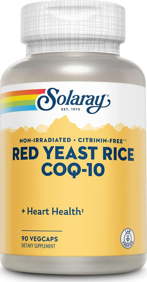 Solaray Red Yeast Rice + COQ-10 VCapsules, 90 Count