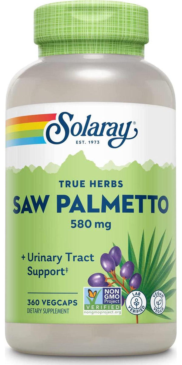 Solaray - Saw Palmetto Whole Berry 580 mg. - 360 Vegetable Capsule(s)