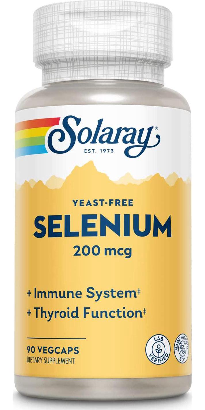 Solaray Selenium 200 Mcg Yeast-Free, 90 Count