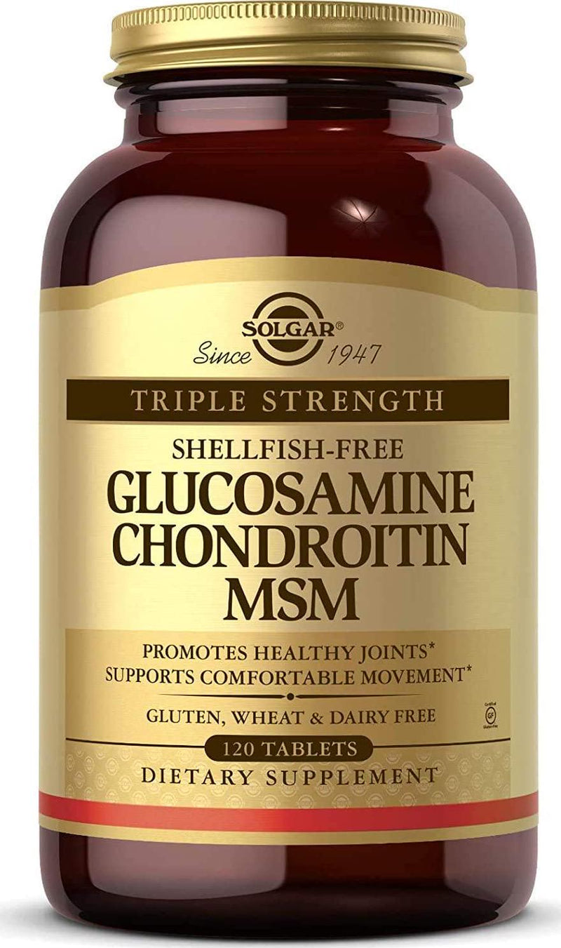 Solgar - Triple Strength Glucosamine Chondroitin MSM (Shellfish-Free) Tablets 120 Count