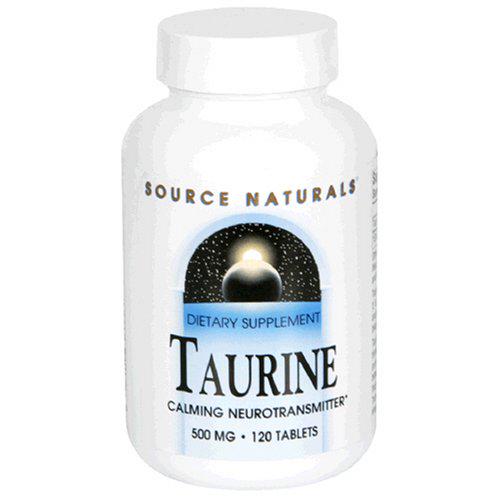 Source Naturals Taurine, 500mg, 120 Tablets (Pack of 3)