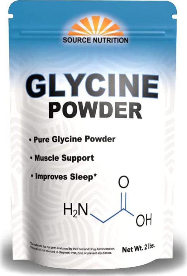 Source Nutrition Glycine Powder - Promotes Restful Sleep, Muscle Energy and Strength, Memory and Cognition Support (2 lbs)