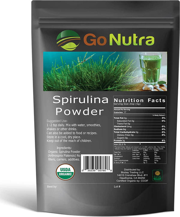 Spirulina Powder Non-GMO Organic 1 kg | Superfood Algae | Vegetarian, Gluten Free and Non-Irradiated