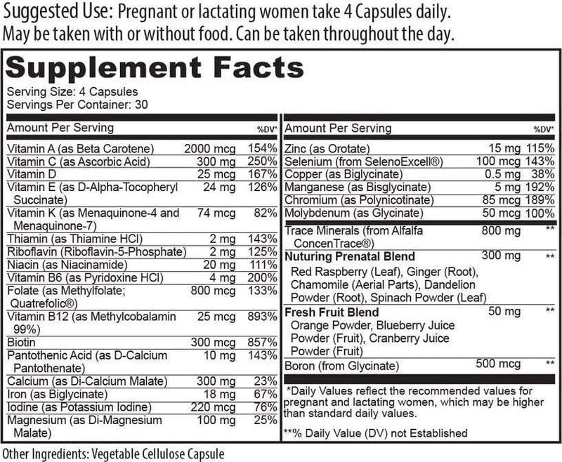 Sprigs Mama Bear Prenatal Vitamins-Organic 120 Tables