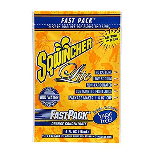 Sqwincher 015500-OR Fast Pack LITE Liquid Concentrate, Yields, Lite Orange, 60 oz. (Pack of 50)