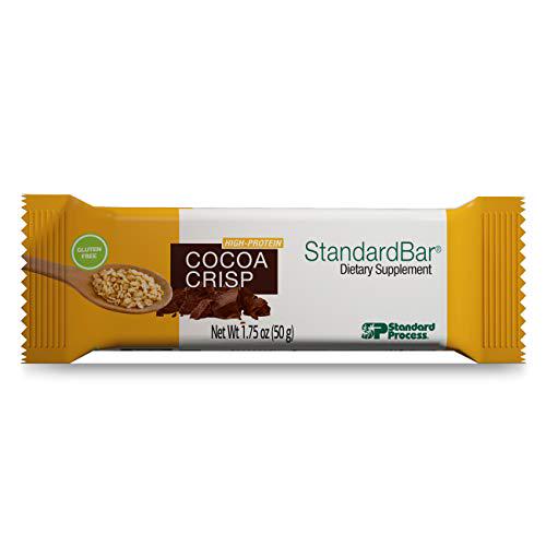 Standard Process StandardBar - Gluten-Free Protein Bar with Whole Food Formula of Calcium, Potassium, and More - Vegetarian - 18 Bar Pack - Cocoa Crisp