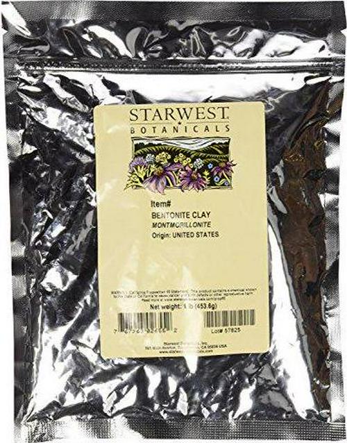 Starwest Botanicals Sodium Bentonite Clay (Food-Grade), 1 Pound