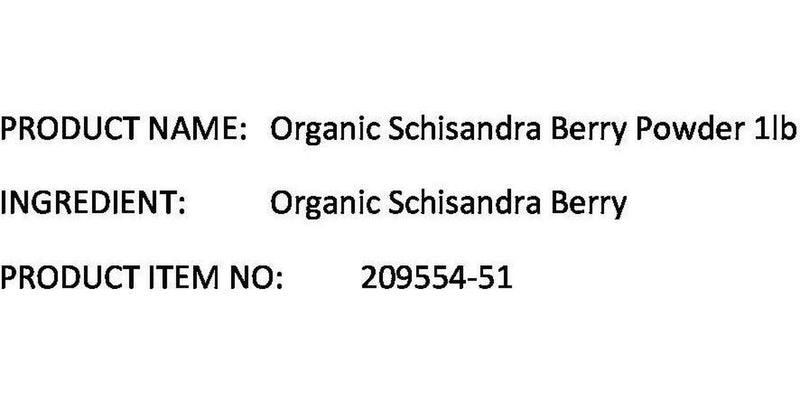 Starwest Botanicals Organic Schisandra Berry Powder, 1 Pound