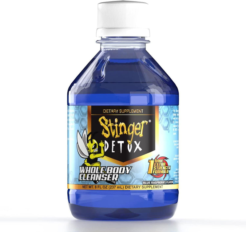 Stinger Detox Whole Body Cleanser 1 Hour Extra Strength Drink Blue Raspberry 8 FL OZ