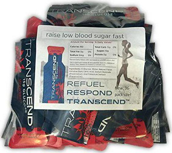 Strawberry Glucose Gels, 36CT by Transcend