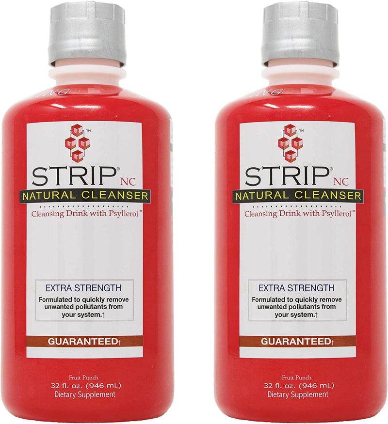 Strip Detox Drink, Extra Strength Cleansing - Potent Deep System Cleanser Fruit Punch Flavor (32 oz) 2 Pack