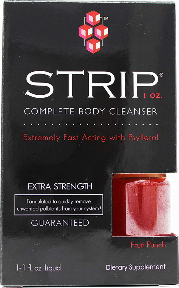 Strip Detox Drink, Extra Strength Cleansing -Potent Deep System Cleanser Fruit Punch Flavor (1 oz)