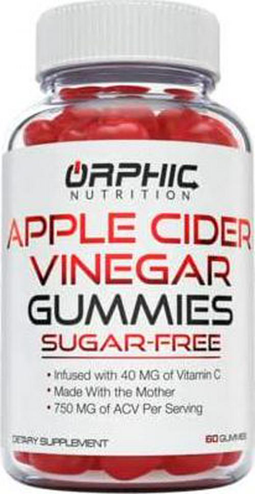 Sugar Free Apple Cider Vinegar Gummies + Vitamin C - 750mg - Formulated to Support Weight Loss Efforts, Normal Energy Levels and Gut Health* - Supports Digestion, Detox and Cleansing* - 60 Gummies