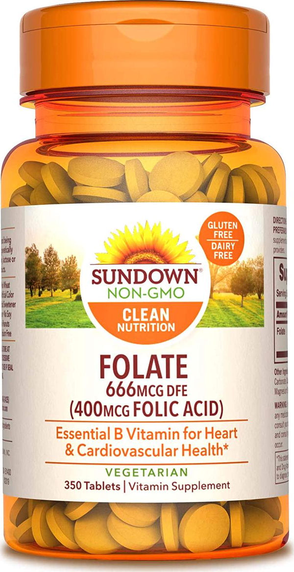 Sundown Folic Acid 400 mcg, 350 Tablets (Packaging May Vary)