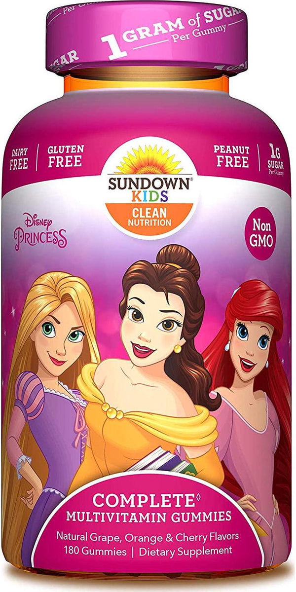 Sundown Kids Disney Princess Complete Multivitamin, 180 Count