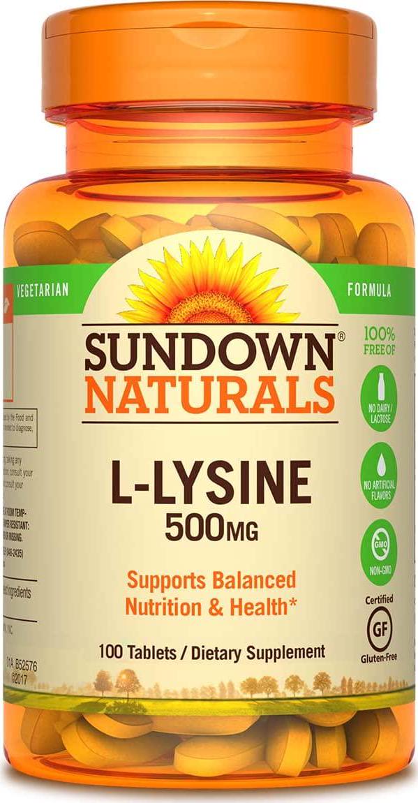Sundown L-Lysine 500 mg Tablets 100 Tablets (Pack of 3)