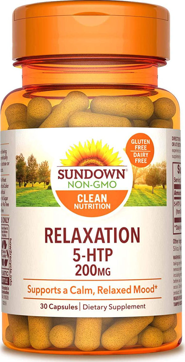 Sundown Maximum Strength 5-HTP 200 mg, 30 Capsules