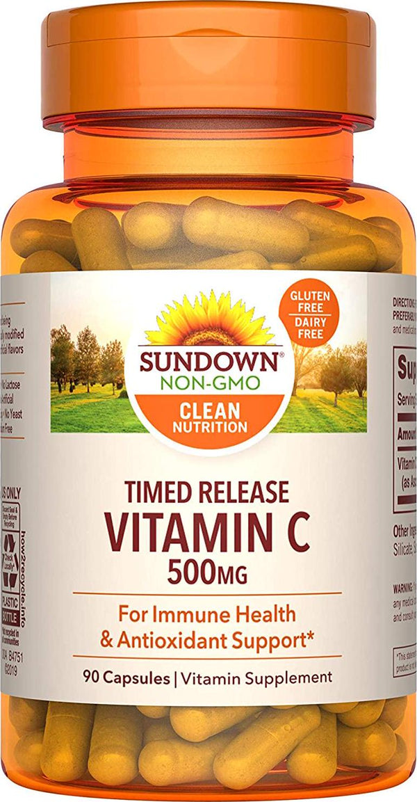 Sundown NaturalsVitamin C 500 mg, 90 Time Release Capsules (Pack of 3)
