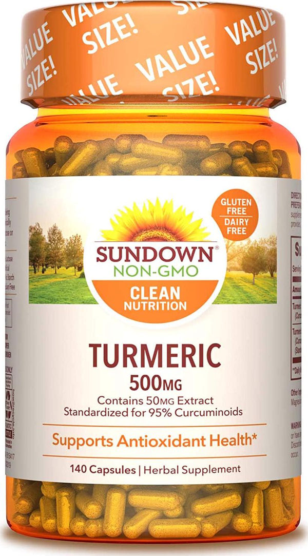 Sundown Turmeric 500mg Herbal Supplements, 140 Count