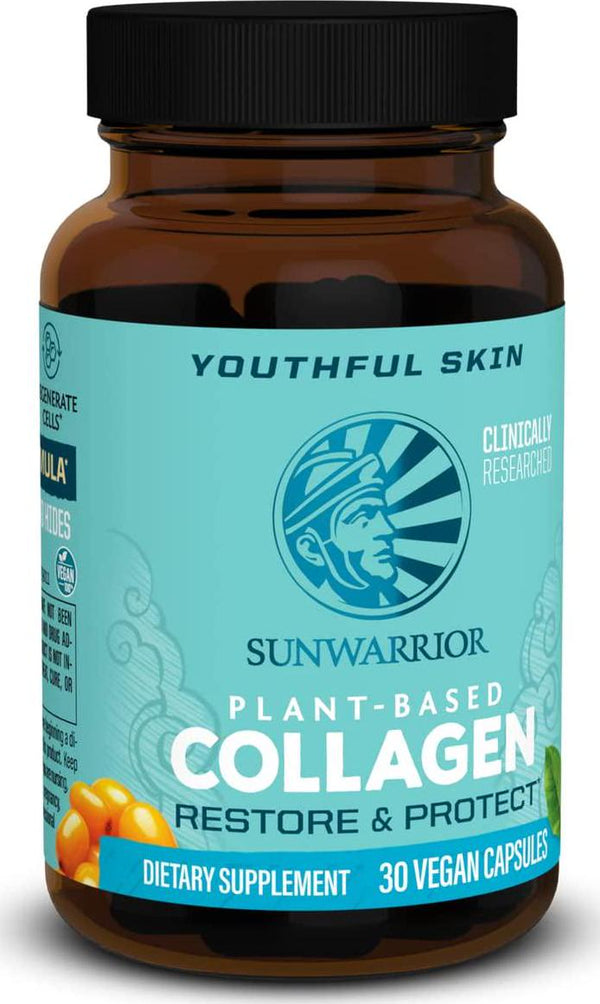 Sunwarrior Plant-Based Vegan Collagen Capsules - 30 Count