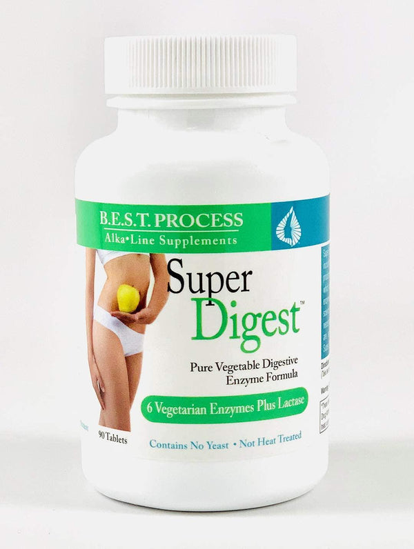 Super Digest (90 CT) Digestive Enzymes | Papaya, Pineapple, Amylase, Protease, Cellulase, Lactase and Lipase for Enhanced Digestion and Nutrient Absorption | Morter HealthSystem B.E.S.T. Process Alkaline