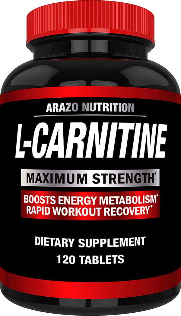 Super Strength L-Carnitine 1000mg Servings Plus Calcium for Boosted Metabolism and Improved Muscle Gain - Arazo Nutrition