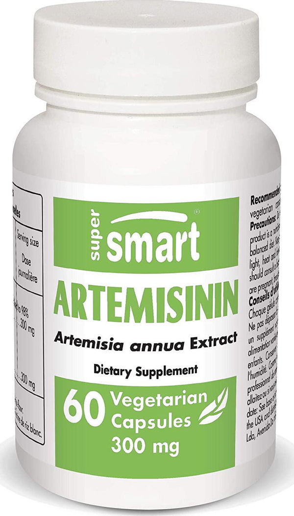 Supersmart - Artemisinin 300 mg Per Day - Artemisia Annua Standardized to 98% Artemisinin - Boost Immune System | Non-GMO and Gluten Free - 60 Vegetarian Capsules
