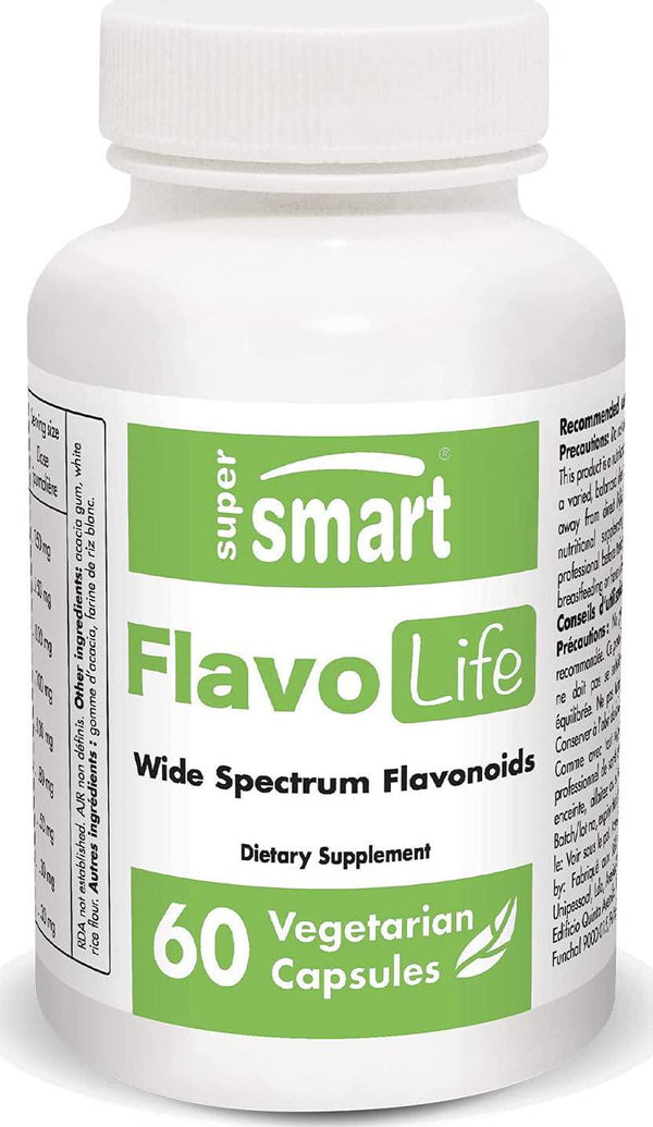 Supersmart - FlavoLife - 9 Bioflavnoids Supplement Boost Immune System Including Luteolin, Fisetin and Quercetin | Non-GMO and Gluten Free - 60 Vegetarian Capsules