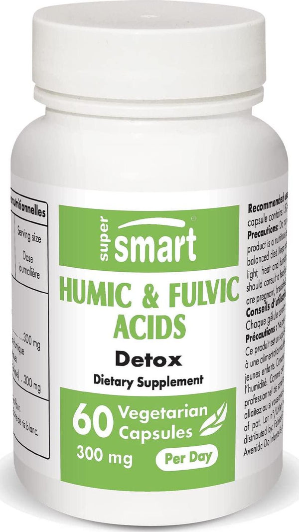 Supersmart - Humic and Fulvic Acids 300 mg Per Day (Sodium Salts of Humic Acid and Fulvic Acid) - Immune System Booster | Non-GMO and Gluten Free - 60 Vegetarian Capsules