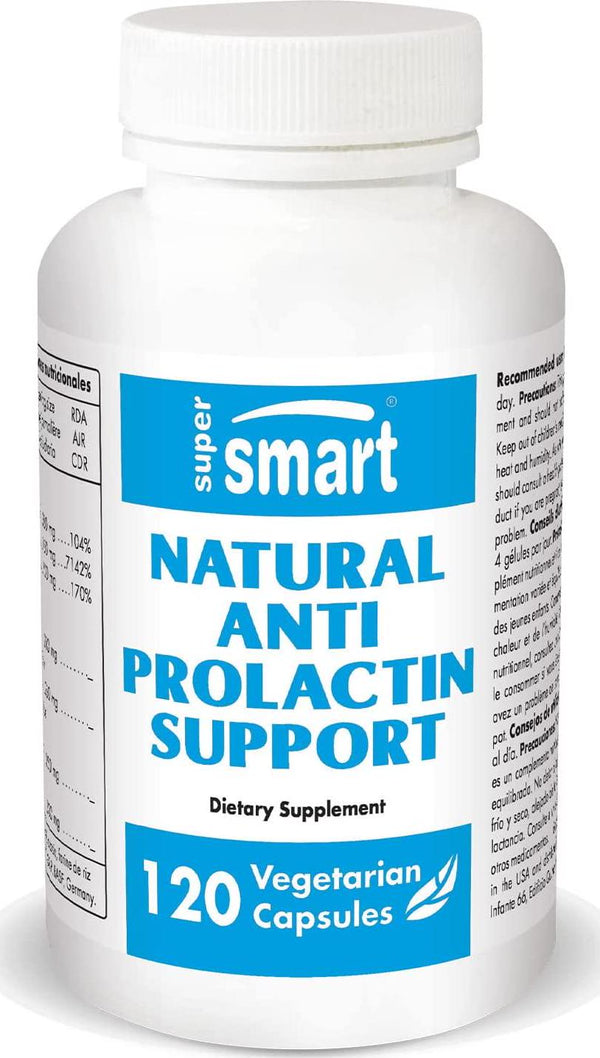 Supersmart - Natural Anti Prolactin Support - Extracts from Mucuna Pruriens, Ashwagandha, Ginseng and Vitamin B6 - Helps with Excess of Prolactin | Non-GMO and Gluten Free - 120 Vegetarian Capsules