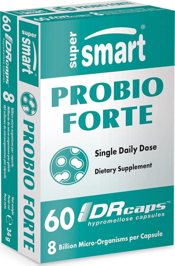 Supersmart - Probio Forte - 8 Billion Micro-Organisms per Capsule - Probiotics for Women and Men - Immune System Booster - with Lactobacillus Acidophilus | Non-GMO and Gluten-Free - 60 DR Caps