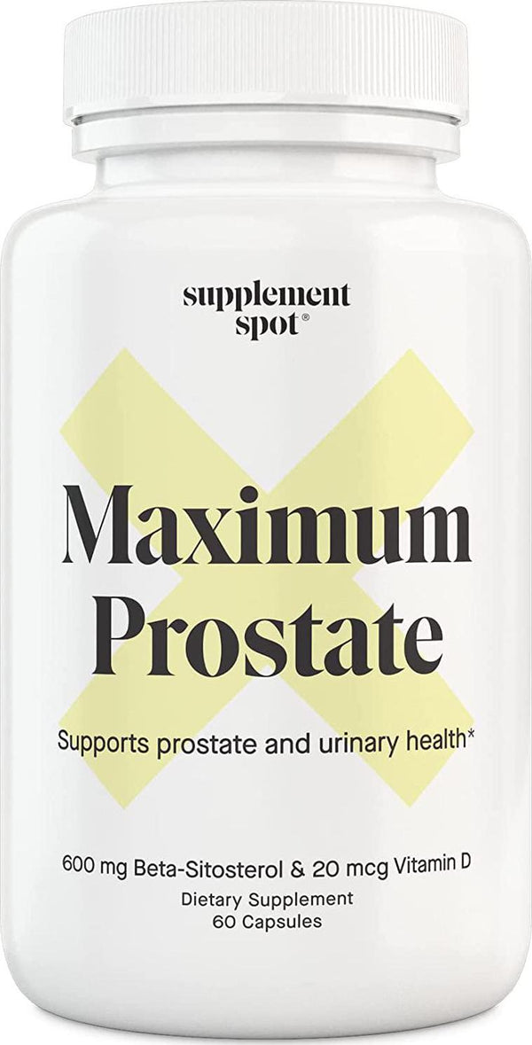 Supplement Spot Maximum Prostate | Advanced Prostate Formula Supplement with Essential Nutrients | Beta Sitosterol Prostate Formula for Supporting Prostate Health (60 Capsules)