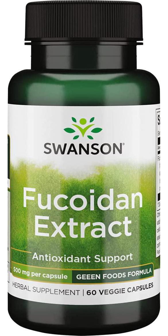 Swanson 100% Pure Maximum-Strength Fucoidan Extract 500 Milligrams 60 Veg Capsules