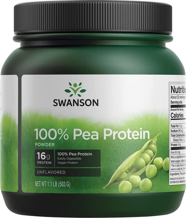 Swanson 100% Pure Pea Protein 1.1 lb (503 g) Pwdr