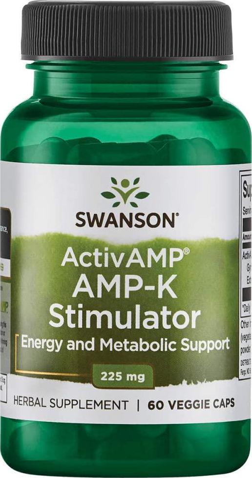 Swanson Activamp Amp-K Stimulator 225 Milligrams 60 Veg Capsules