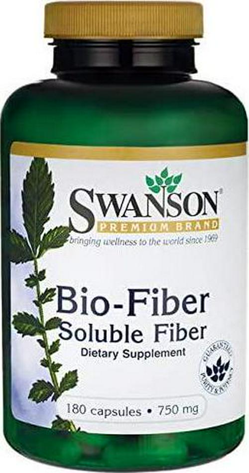 Swanson Bio-Fiber Regularity Fiber 750 Milligrams 180 Capsules