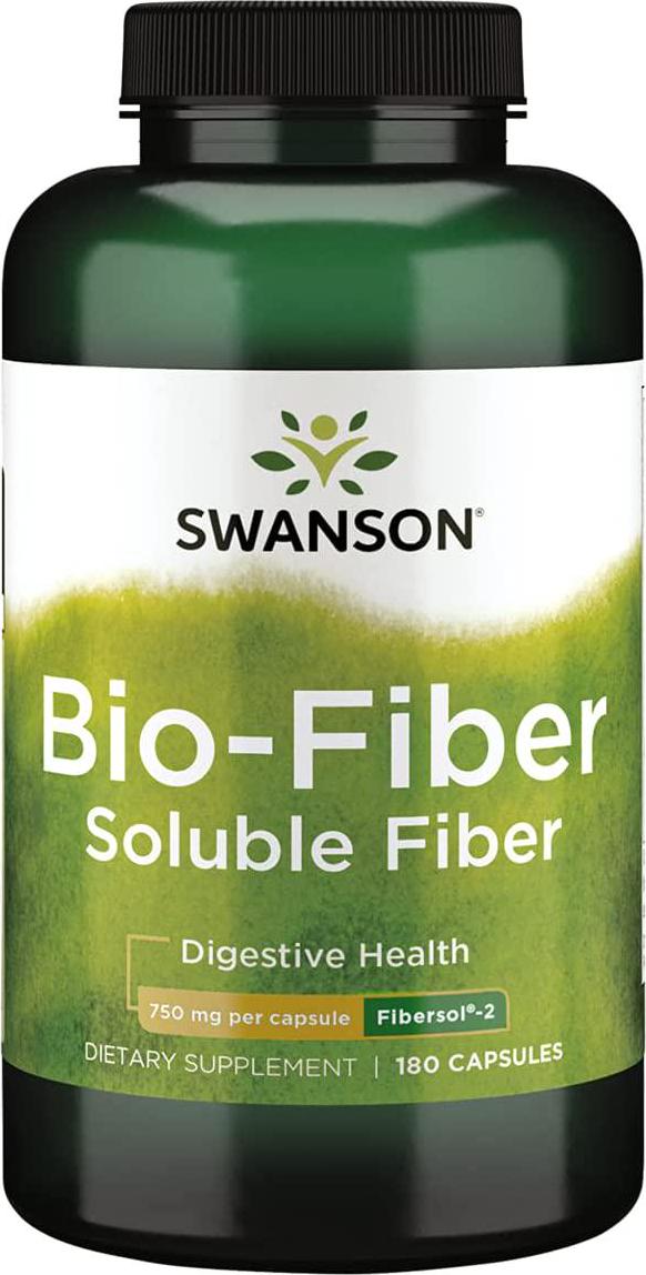 Swanson Bio-Fiber Regularity Fiber 750 Milligrams 180 Capsules