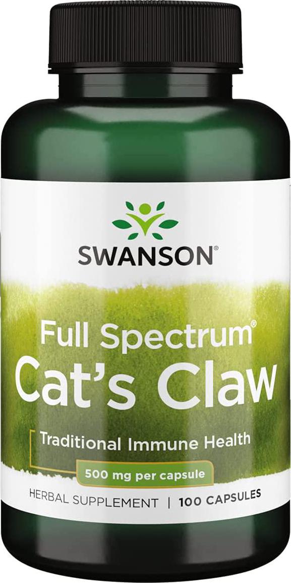 Swanson Cat's Claw 500 Milligrams 100 Capsules