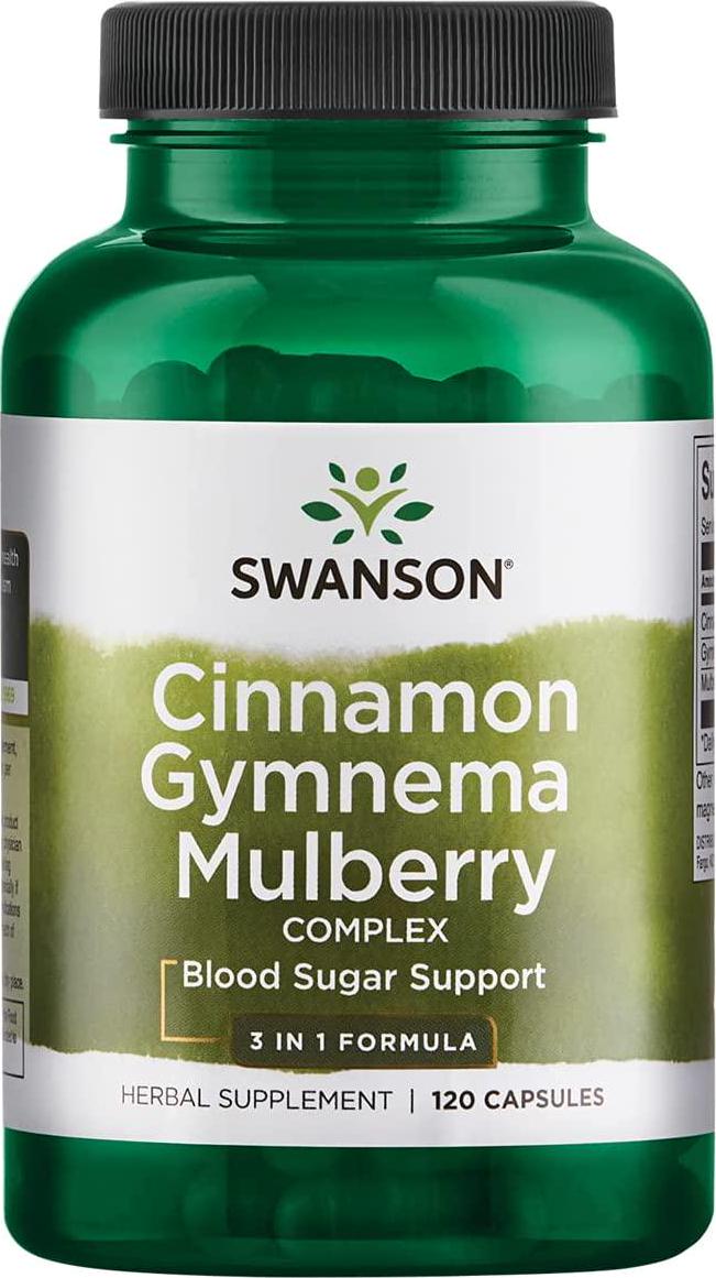 Swanson Cinnamon Gymnema Mulberry Complex 120 Caps