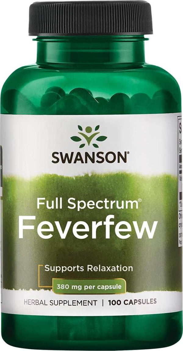 Swanson Feverfew 380 Milligrams 100 Capsules