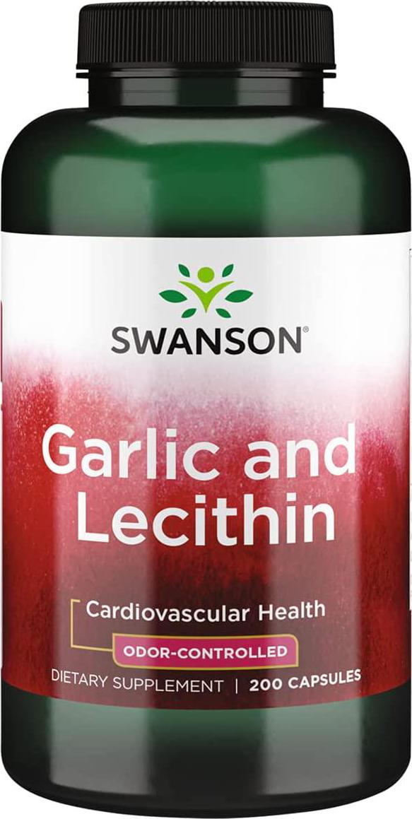 Swanson Garlic with Lecithin 600/380 Milligrams 200 Capsules