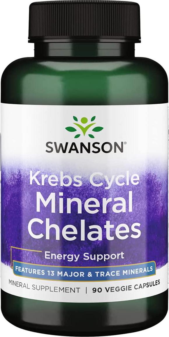 Swanson Krebs Cycle Mineral Chelates 90 Veg Capsules