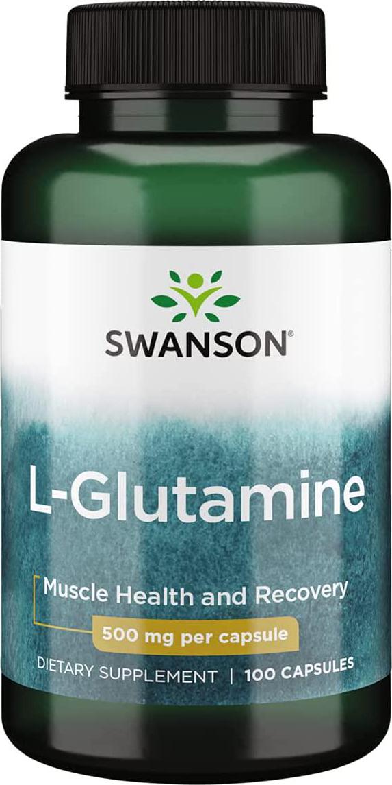 Swanson L-Glutamine Capsules, 500mg, 100-Count